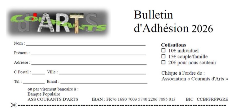Bulletin d'adhésion 2025
